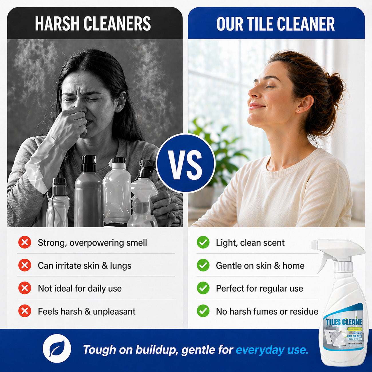 💦Vodlan™ Tile & Grout Cleaner Spray – Remove Deep Stains & Restore Clean Surfaces