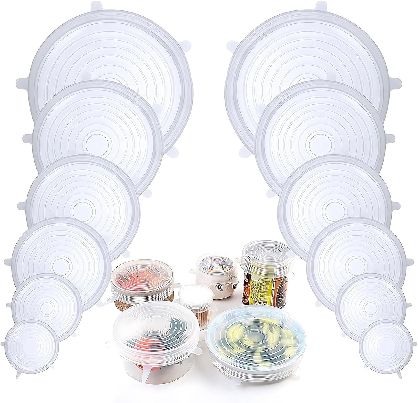 Vodlan™ Reusable Silicone Lids — 6 PCS Stretch Bowl & Pot Covers (Offer)