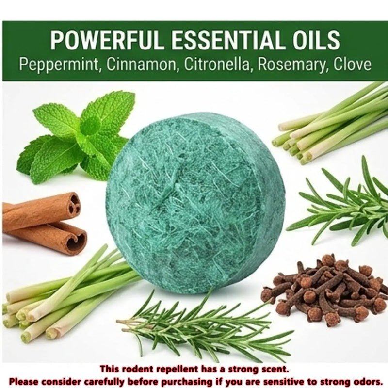 🏠🛡️ Aovego® Natural Peppermint Rodent Repellent Tablets