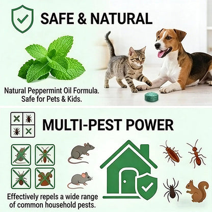 🏠🛡️ Aovego® Natural Peppermint Rodent Repellent Tablets