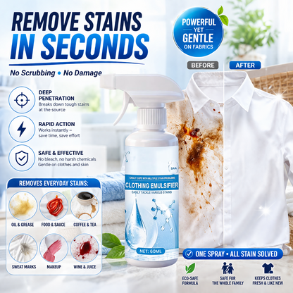 Vodlan™ Stain Remover Spray—Instant Multi-Surface Stain Fix for Clothes, Carpets & Furniture