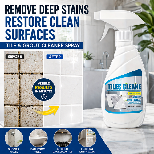 💦Vodlan™ Tile & Grout Cleaner Spray – Remove Deep Stains & Restore Clean Surfaces