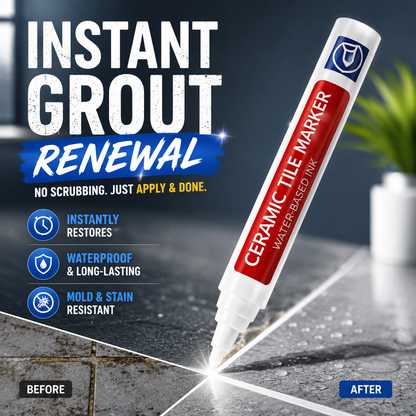🔥Vodlan™ Anti-Mould & Waterproof Joint Pen for Ceramic Tiles! 🖌️