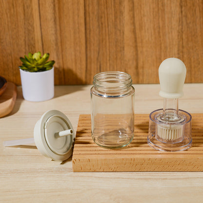 Vodlan™ 2-in-1 Glass Oil Bottle with Integrated Brush