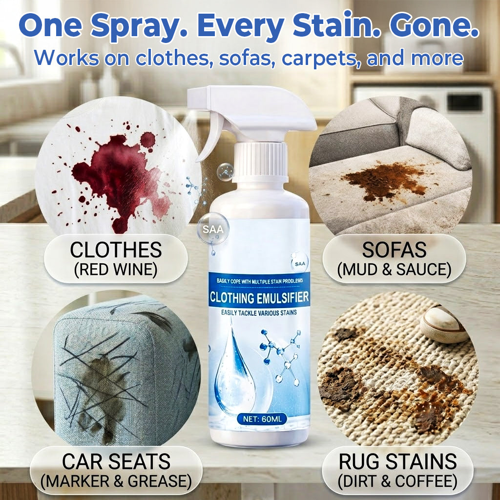 Vodlan™ Stain Remover Spray—Instant Multi-Surface Stain Fix for Clothes, Carpets & Furniture