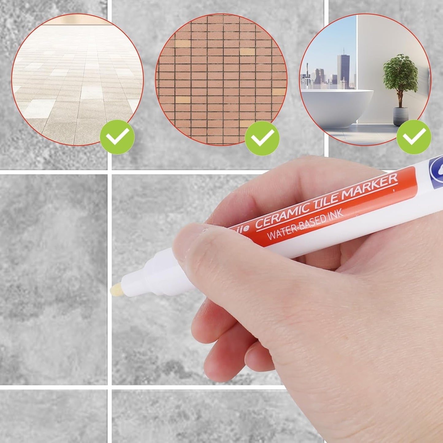 🖌️Vodlan™ Anti-Mould & Waterproof Joint Pen for Ceramic Tiles!