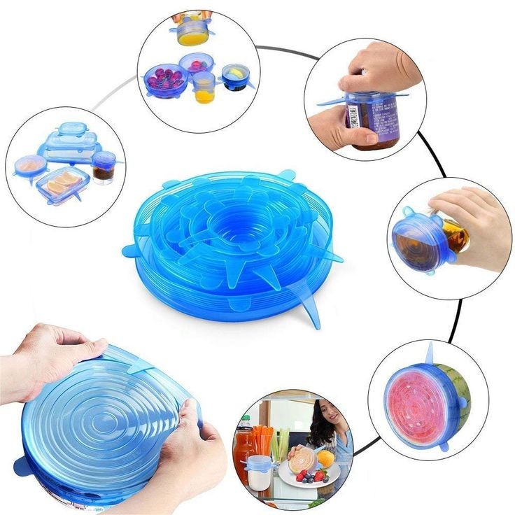 Vodlan™ Reusable Silicone Lids — 6 PCS Stretch Bowl & Pot Covers