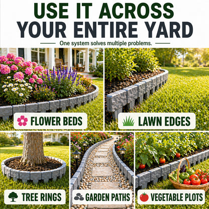 🌿✨Vodlan™ Stone-Look Edging Fence - Garden Edges That Stay Clean🏡♻️
