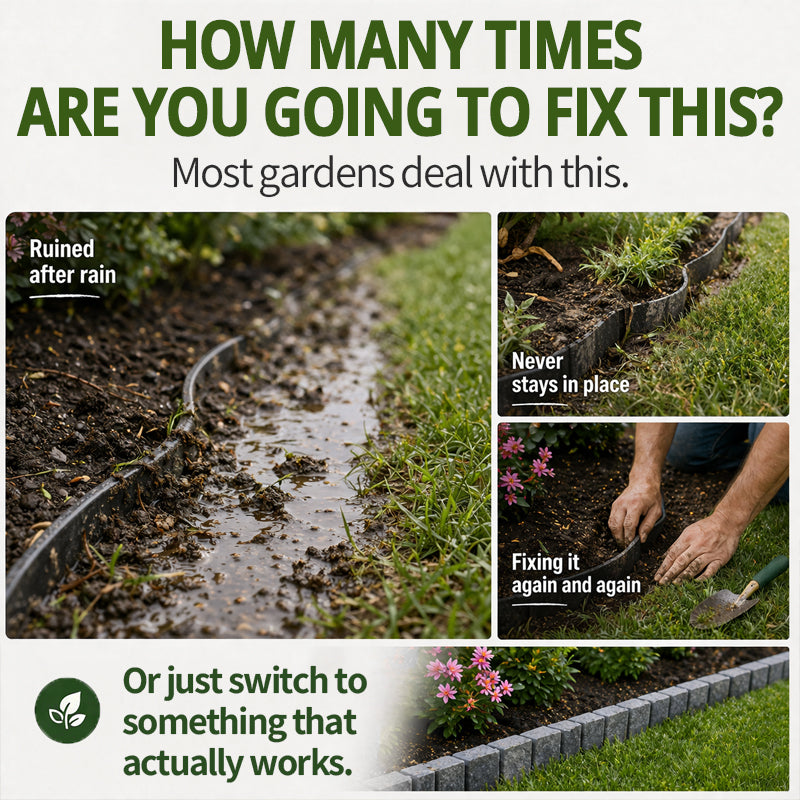 🌿✨Vodlan™ Stone-Look Edging Fence - Garden Edges That Stay Clean🏡♻️