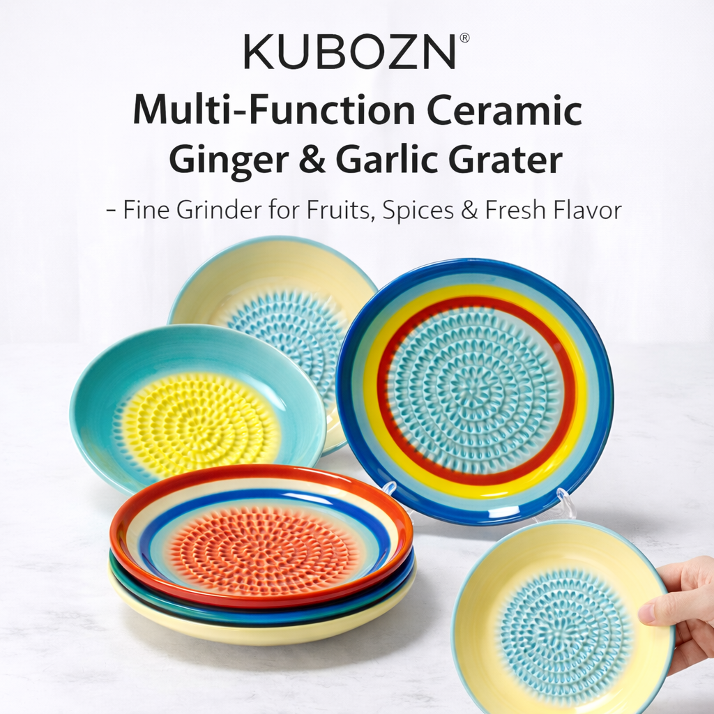 Vodlan™ Handmade Ceramic Ginger & Garlic Grater – Fine Grinder for Fruits, Spices & Fresh Flavor