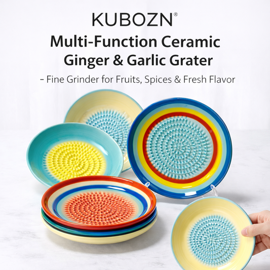 Vodlan™ Handmade Ceramic Ginger & Garlic Grater – Fine Grinder for Fruits, Spices & Fresh Flavor