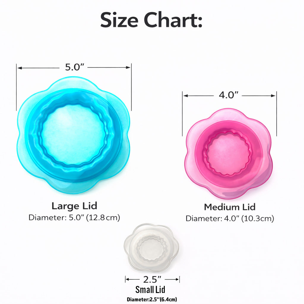 Vodlan™ Reusable Silicone Stretch Lids – No More Plastic Wrap