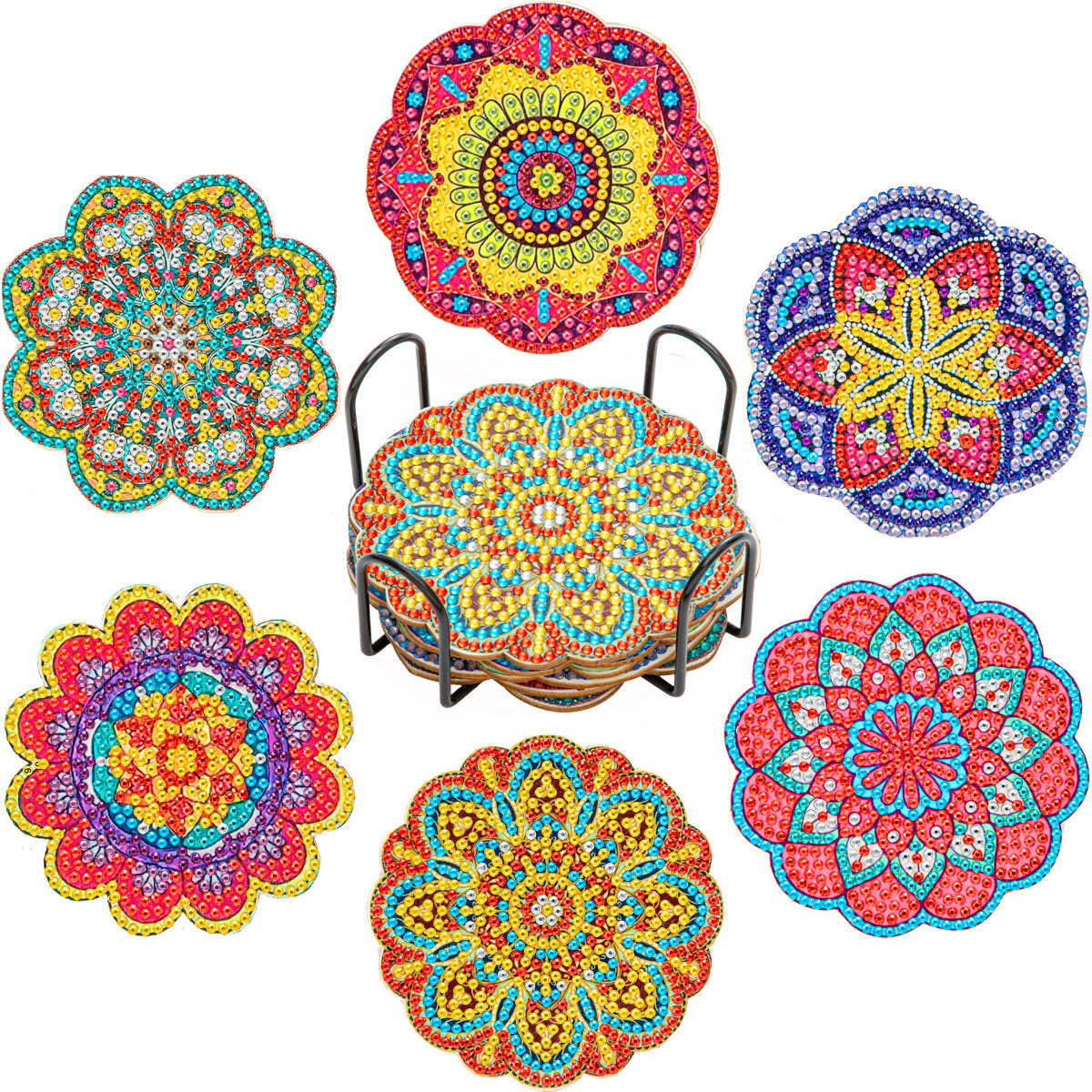 Vodlan™ DIY Diamond Painting Coaster Kits (Set of 6)