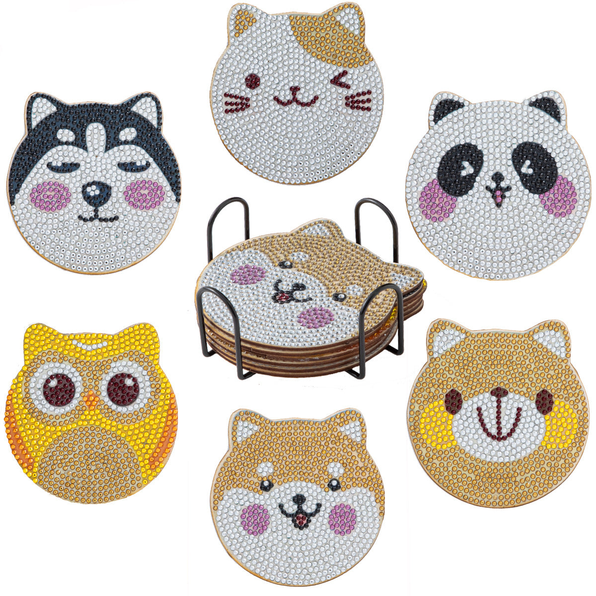 Vodlan™ DIY Diamond Painting Coaster Kits (Set of 6) (Offer)