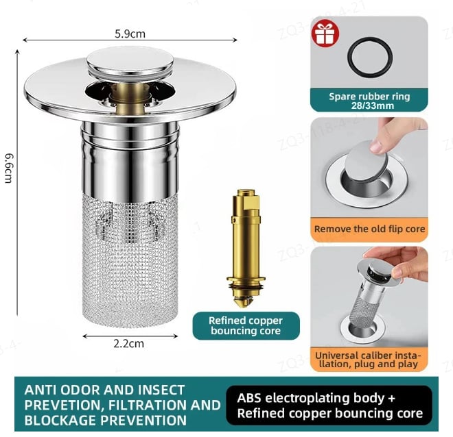 🚰 Vodlan™ Stainless Steel Floor Drain Filter