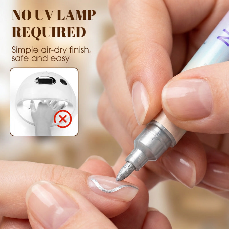 ✨Vodlan™ Dual-Tip Nail Art Marker Pen Set