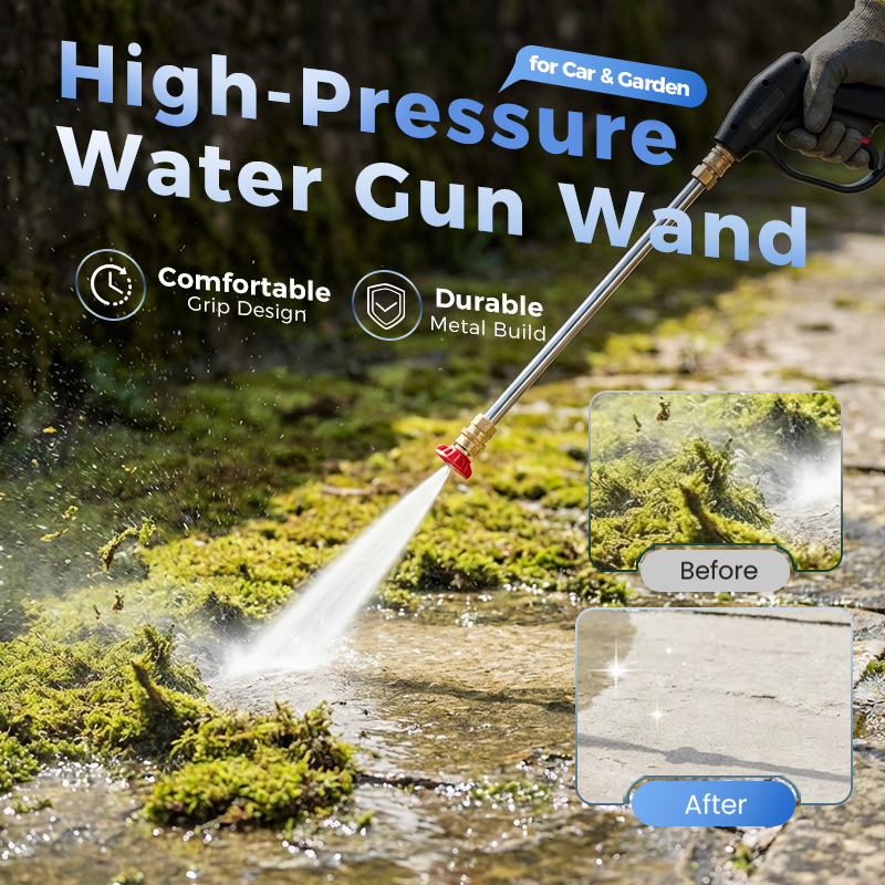 🚿Vodlan™ High-pressure water gun – 3 interchangeable nozzles, durable aluminium alloy & powerful ✨