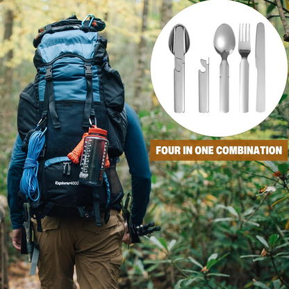 Vodlan™ Pocket Kitchen 4-in-1 Stainless Steel Cutlery Set